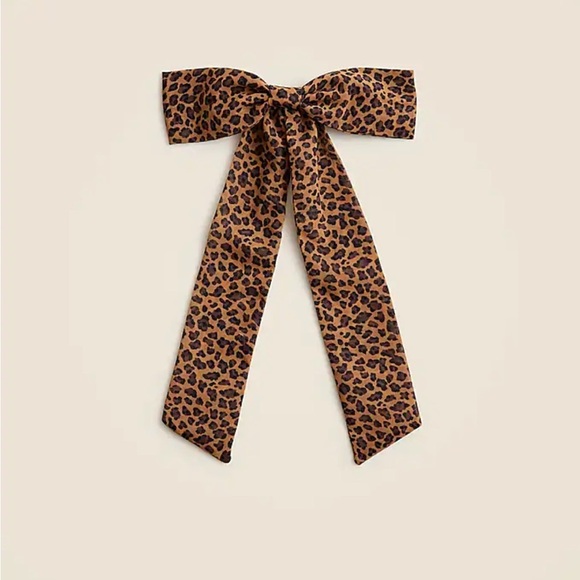 J. Crew Accessories - J.crew oversized chiffon leopard bow